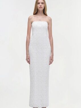 Savia Strapless Embellished Gown